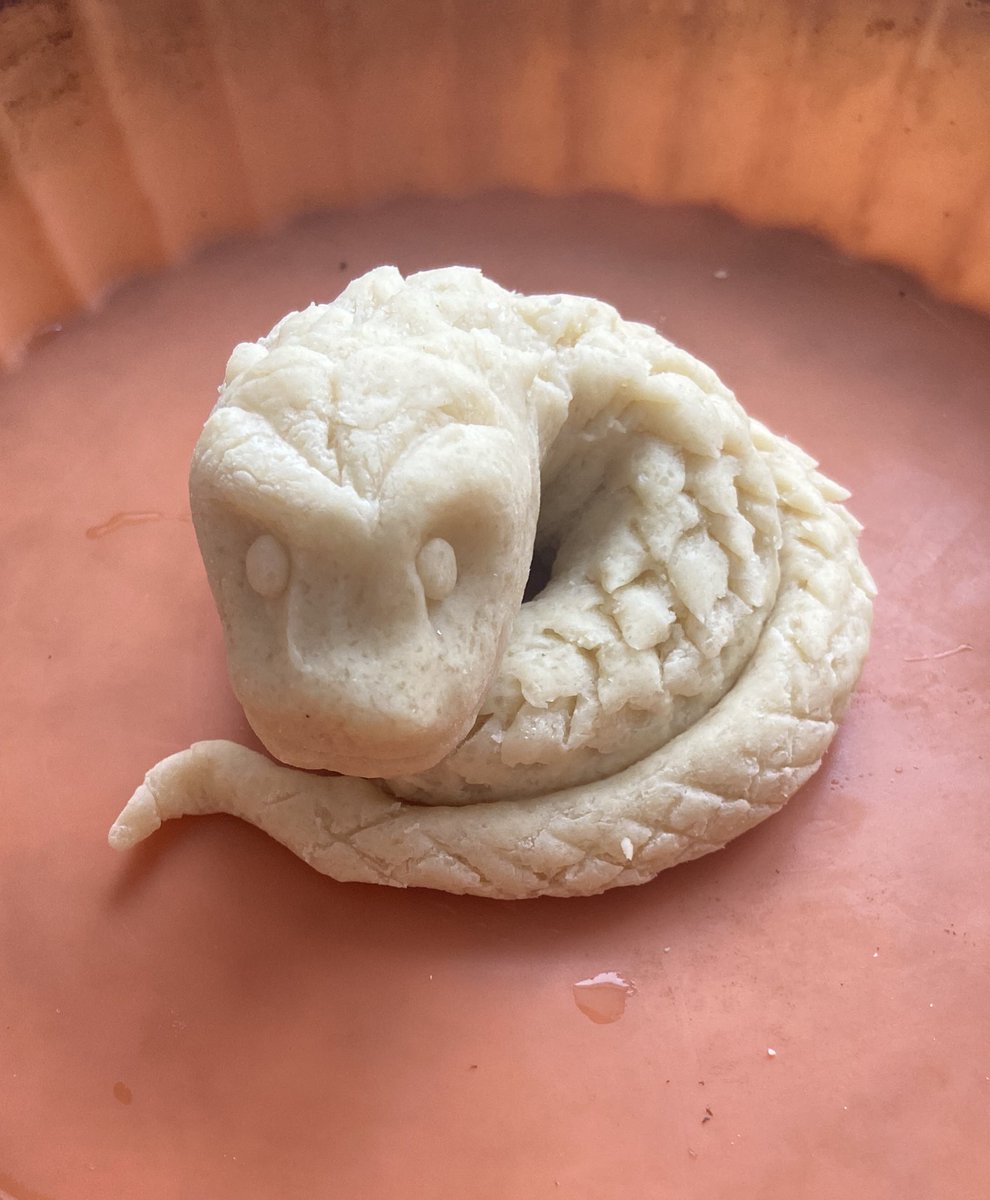 Gm my sparks ✨✨✨✨

My son has a craft exhibition at his kindergarten) we made this snake out of dough) I forgot to take a photo of it painted😅