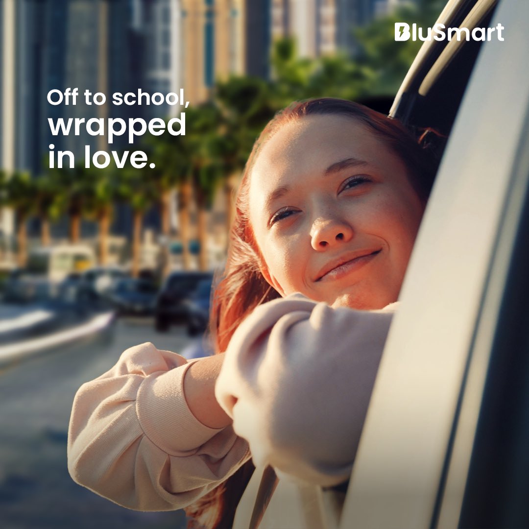 blusmartuae's tweet photo. Let BluSmart take care of your little one’s school rides with care and safety. Our chauffeurs ensure every journey for them is smooth and comforting, giving you complete peace of mind.

#RideSmartDubai https://t.co/6whPKl23gQ