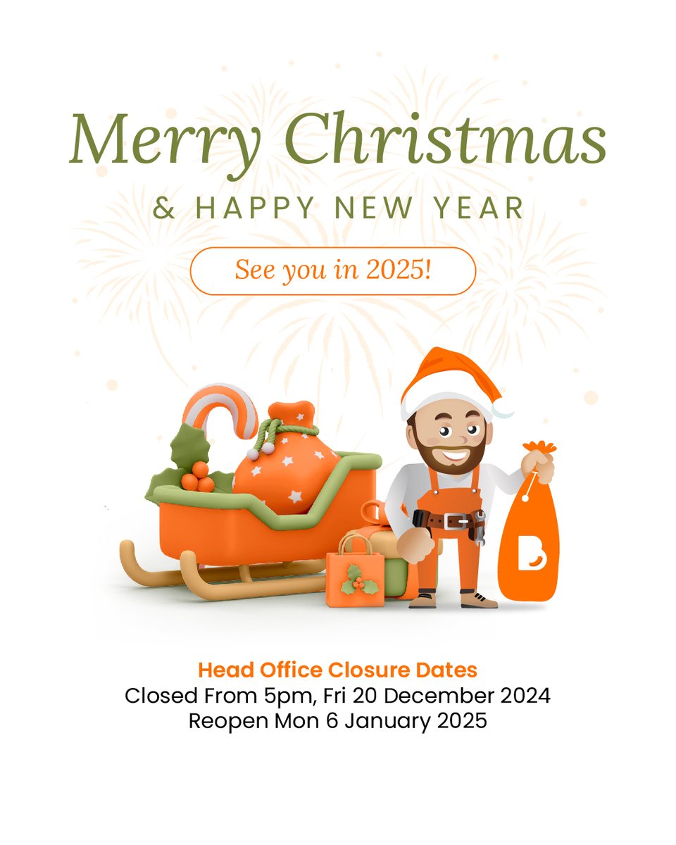 BuildBuddyAu's tweet photo. With 2024 coming to an end and Christmas just around the corner, we wish you all a happy holiday and exciting new year! 🎉

#BuildBuddy #OfficeClosure #MerryChristmas #HappyHolidays #HappyNewYear https://t.co/Gr72UrinBL