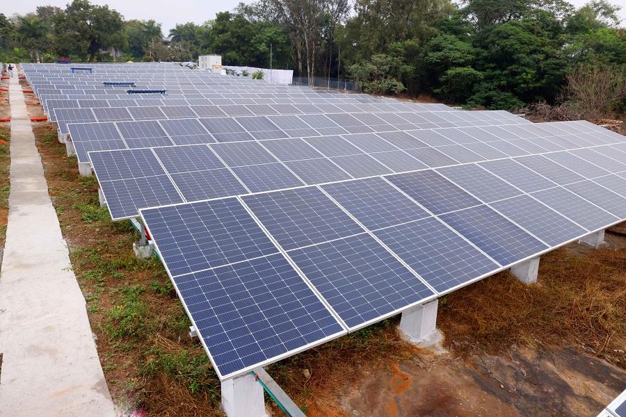 AvghniSolar's tweet photo. ���� Achieving New Heights in Solar Energy! 🌞  

We’re excited to share the successful commissioning of a 500KWp Grid-Integrated Solar PV Power Plant for ECIL Hyderabad, by Avghni Solar! This incredible milestone was marked by the inauguration on 7th December 2024 by ECIL's C&amp;MD. https://t.co/9XtydewC3s