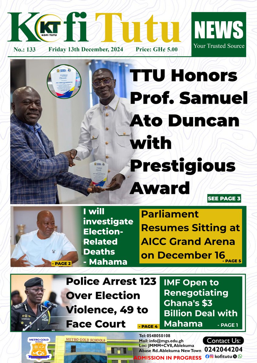 KofiTutu_'s tweet photo. πGet your digital or print copy now! Visit https://t.co/S4Tk5HoROf or find us at a newsstand near you!
#KofiTutu #TheBlogger #KofiTutuNews #TogetherWeBuild https://t.co/sAcvvGYvIQ