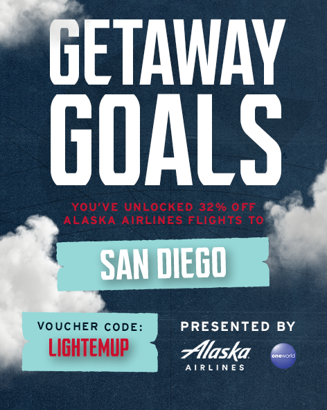 SeattleKraken's tweet photo. Everyone say thank you Canner!!! ✈️

Five goals at home means YOU get 32% off flights to San Diego, Palm Springs, Santa Barbara &amp; LA, courtesy of @AlaskaAir Getaway Goals!

Use the code 'LIGHTEMUP' to secure your flights by 11:59pm tomorrow → https://t.co/k9o4dEqUBi https://t.co/3pxGZVPd8r
