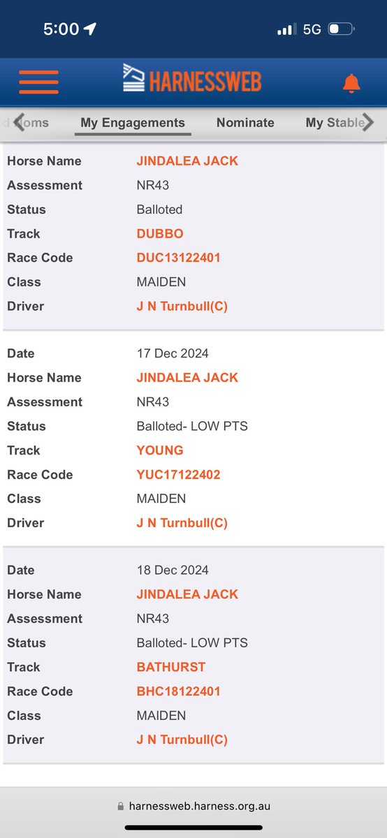 4 ballots for the week. What a great system we have <a href="/HRNSW_Harness/">Harness Racing NSW</a>