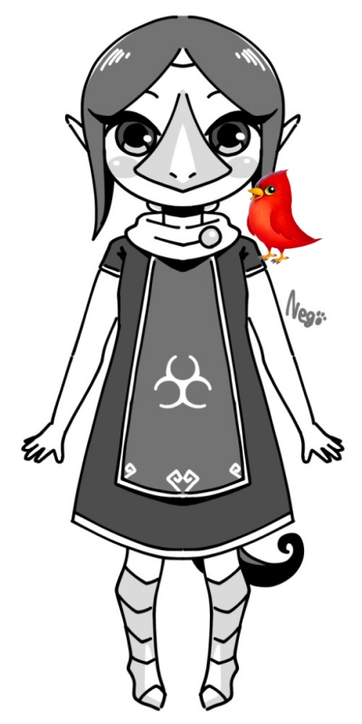 昨日練習で描いたメドリ
デフォルメの塩梅を悩んでる 