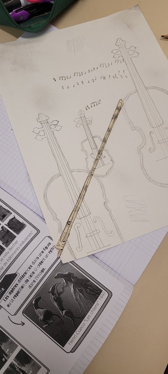 LevisteDelphine's tweet photo. Collège A.Malraux Amboise. 
Work in progress.
Les 4ème s´emparent avec enthousiasme de la nouvelle séquence "la répétition comme source d´inspiration".
Projet pluridisciplinaire arts plastiques/ éducation musicale en partenariat avec l´école de musique Paul Gaudet.
🎨🎷...🎭! https://t.co/uA3HYtMVd1