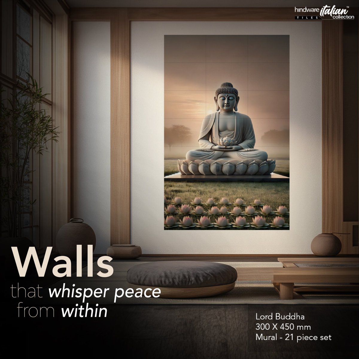 hindware_tiles's tweet photo. Some places just feel like calm. With Hindware Mural Tiles, your home can be one of them. Every detail is designed to bring balance and beauty to your space.
Maybe itโs time to start creating your own calm.
#BuddhaMural #hindware #hindwareitaliancollection #hindwaretiles https://t.co/XiBNeUcMri