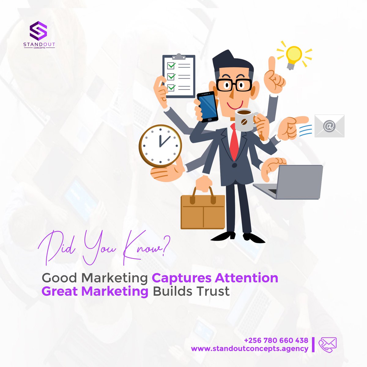 standoutcoug_'s tweet photo. Reason: Attention sparks interest, but trust creates loyalty and lasting relationships.
#StandOutConceptsUG
#InnovativeInsightfulInspired https://t.co/kTHlypdvJc