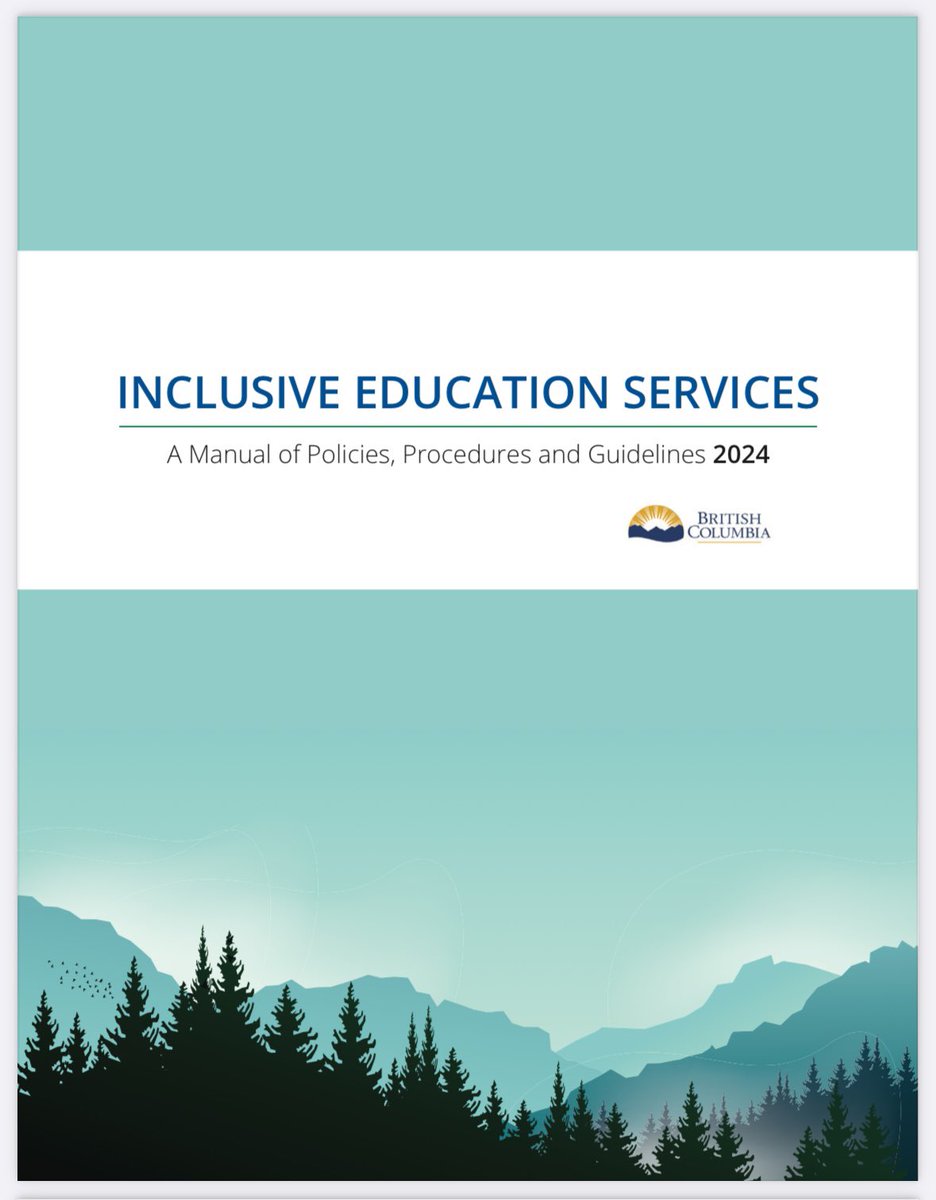 DyslexiaBC's tweet photo. New in British Columbia – Inclusive Education Services:
Manual of policies, procedures and guidelines, 2024
https://t.co/2CE3BSVhr0
#bced #DyslexiaBC #accessiblebc https://t.co/imkePFidVp