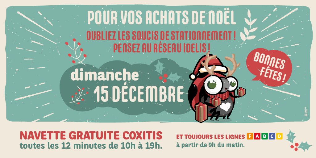 🎁 Pour réaliser vos achats en centre-ville et profiter des animations de Noël, utilisez la navette gratuite Coxitis ! Les dimanches 15 et 22 décembre, la navette circulera de 10h00 à 19h00, toutes les 12 minutes ➡️ idelis.fr/idelis-vous/co…

#villedepau #bus @ville_pau