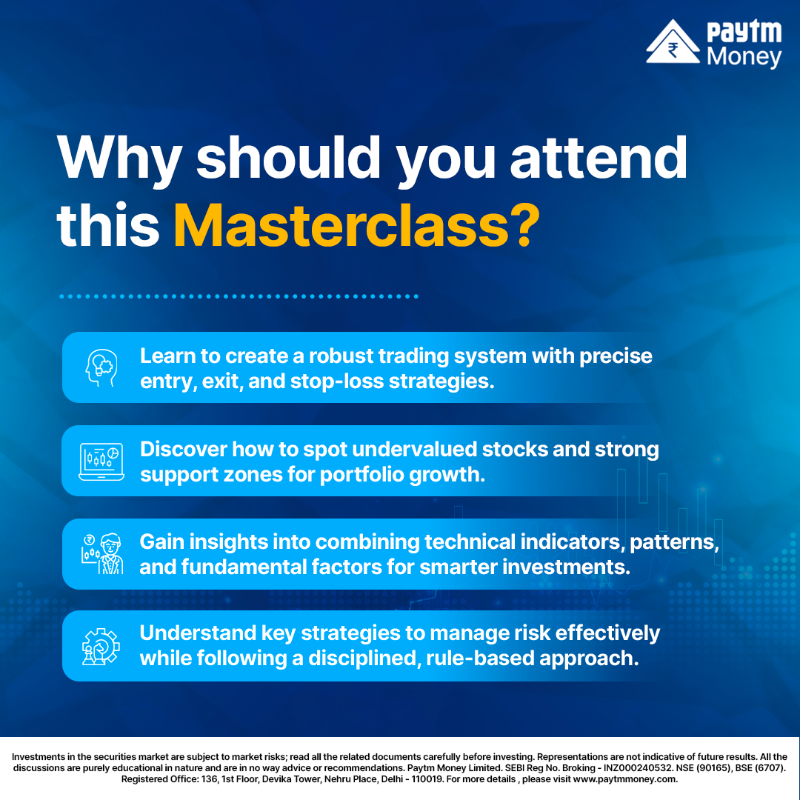 PaytmMoney's tweet photo. Join Neeraj Gogoi, Edu Coach, Paytm Money, in our #Masterclass ‘How to Trade &amp; Invest in the #FallingMarket’ where he shares useful strategies &amp; insights during market dips. 

Date- 18th Dec 2024
Time- 4:30 to 6:30 PM
Fee- ₹49

#LearnWithPaytmMoney #PaytmMoney #MarketStrategies