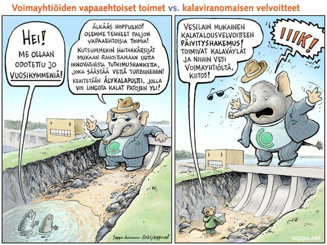 lasse_laitinen's tweet photo. Salli mun nauraa. "Kemijoki oy:n mukaan viranomaisen vaatimus kalakantojen parantamisesta ja kalateiden rakentamisesta voimalapatojen ohi rikkoo jopa yhtiön perus- ja ihmisoikeuksia."
https://t.co/xxfi9Mo7vC https://t.co/2hmlojb8G7