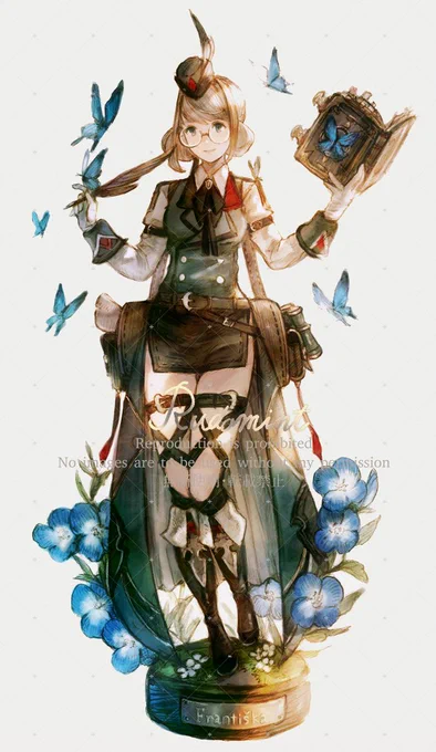 今まで描いたフィギュア風オリジナルキャラクター#oc 