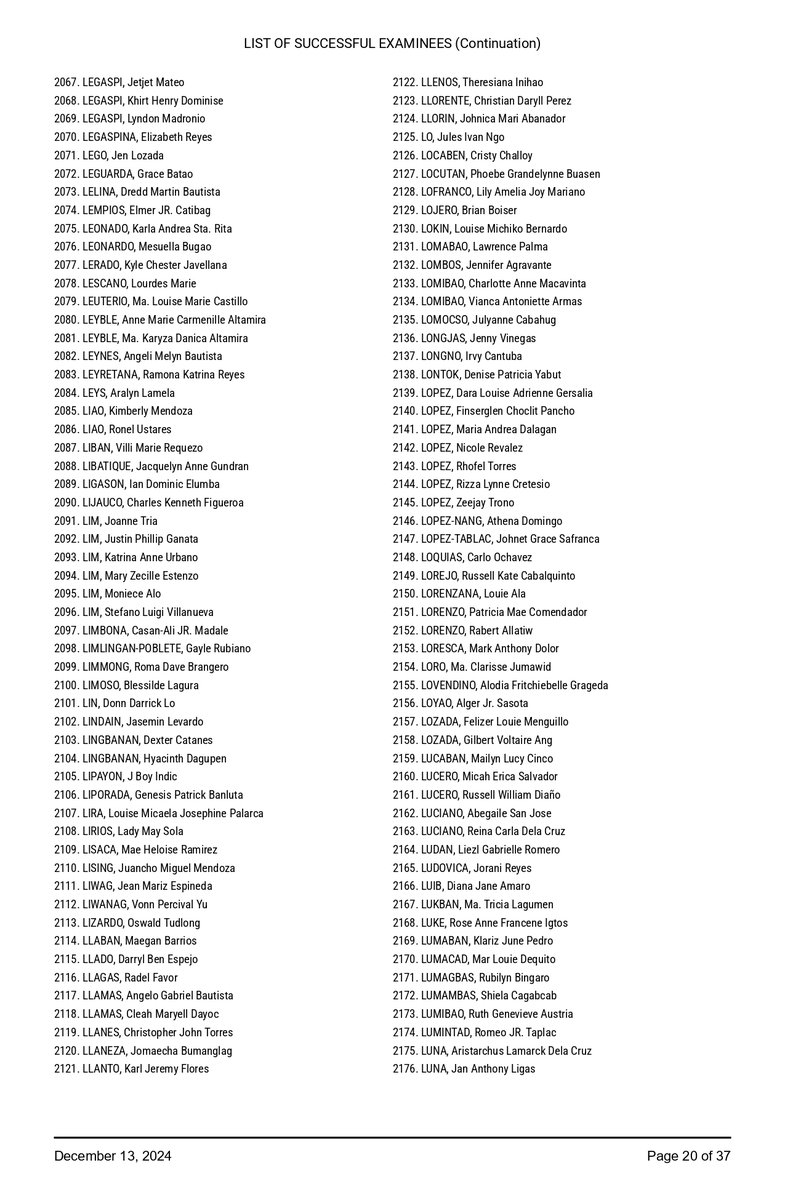 SCPh_PIO's tweet photo. #Bar2024 Results - List of Successful Examinees (5/10)

#BarNiJLo2024
#MostValuableLaban
#MarVeLousBar
#SupremeCourtPH https://t.co/SsCObAUuL4