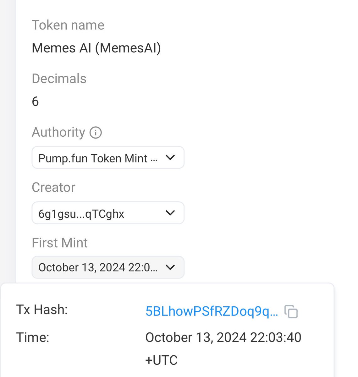 gmgnpepe's tweet photo. <thread>

$AIHM thesis.

Note: purely speculative, dyor. Nfa.

CA: 4VYqw4taheRVmv2HqyQQiV99boYh6UbKx6zn4Afcpump

1) Provenance - Deployed Oct 11, 2024 00:49:36+UTC

3:41min after $GOAT was deployed.

Very early in the ai agent token trend

2) Deployed 3 days before $MemesAI

<1/> https://t.co/jTcAB92Bnl
