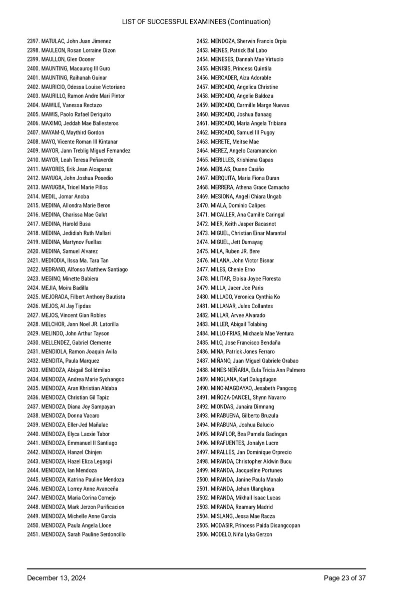 SCPh_PIO's tweet photo. #Bar2024 Results - List of Successful Examinees (6/10)

#BarNiJLo2024
#MostValuableLaban
#MarVeLousBar
#SupremeCourtPH https://t.co/5u47DOQhHG