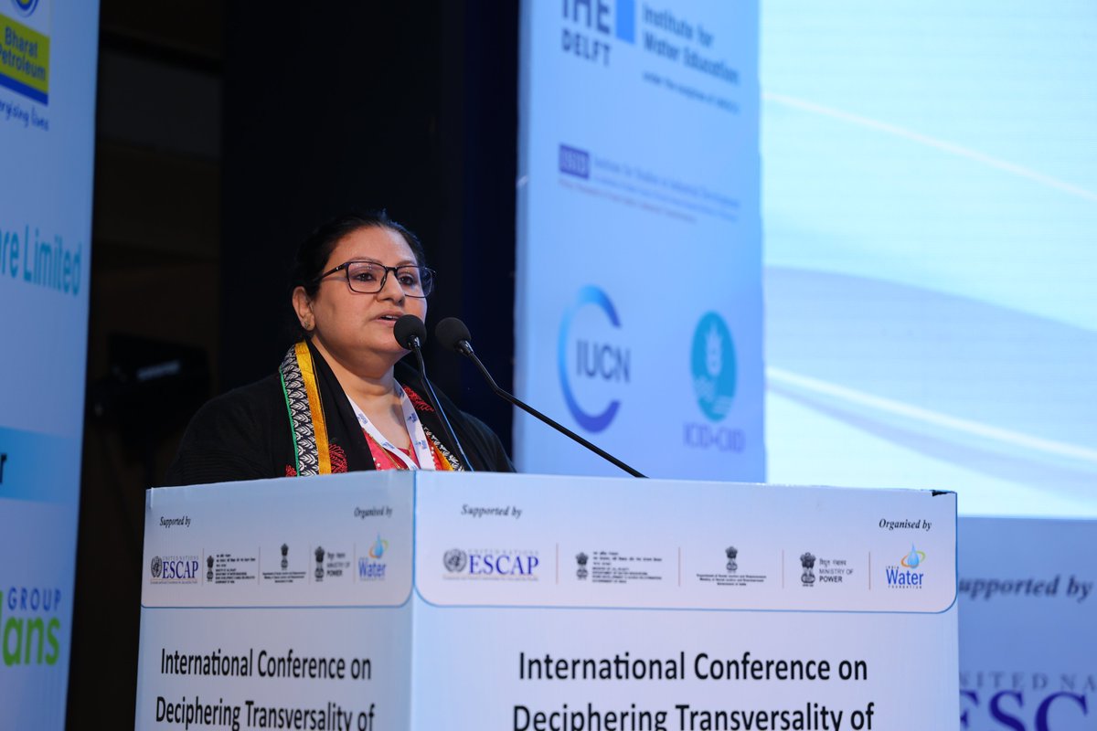 IndiaWaterFoun1's tweet photo. Said Ms. Shweta Tyagi, Chief Functionary, IWF at a valedictory ceremony of the International Conference on Water Energy and Environment Nexus on 5-6th December 2024 @DrAmbedkarInte2 #nexusthinking #integration #collaboration #together #breaksilos #interdependencies https://t.co/oXBVTK7MRF