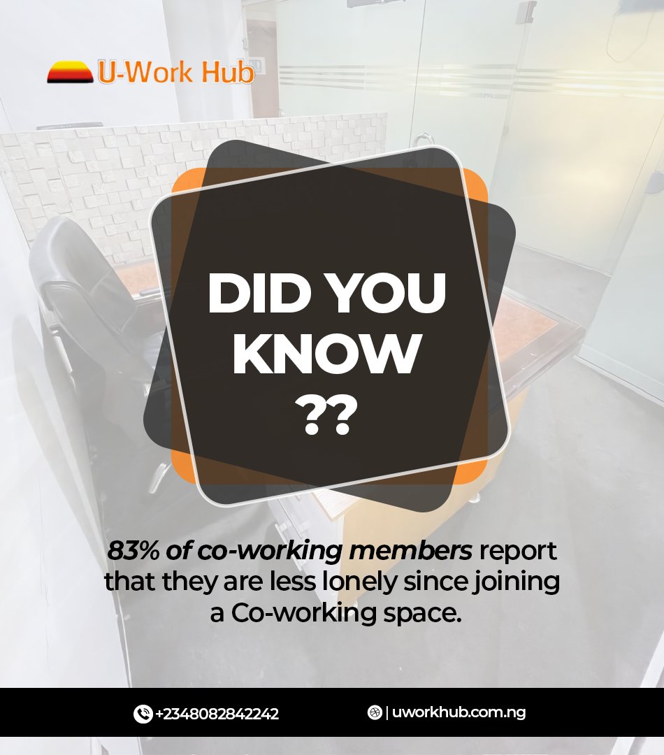 UworkHub's tweet photo. Uworkhub is more than just a space, it's a community. It is a space for innovation and productivity.
Book a space today!
#uworkhub #sharedworkspace #coworkingspace #coworkinglife #coworkingcommunity https://t.co/vYUvqVvgef