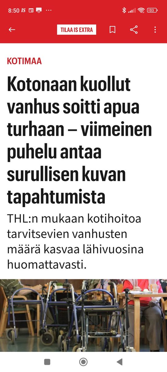 Tähän on tultu. Käykö näin tuhansille yksinäisille vanhuksille?