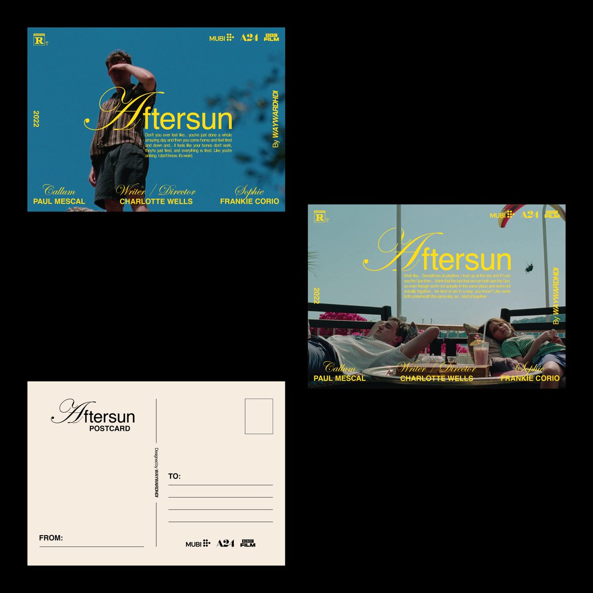 gclitzine's tweet photo. aftersun (2022) dir. charlotte wells postcard #aftersun https://t.co/X2O0sDRGN0