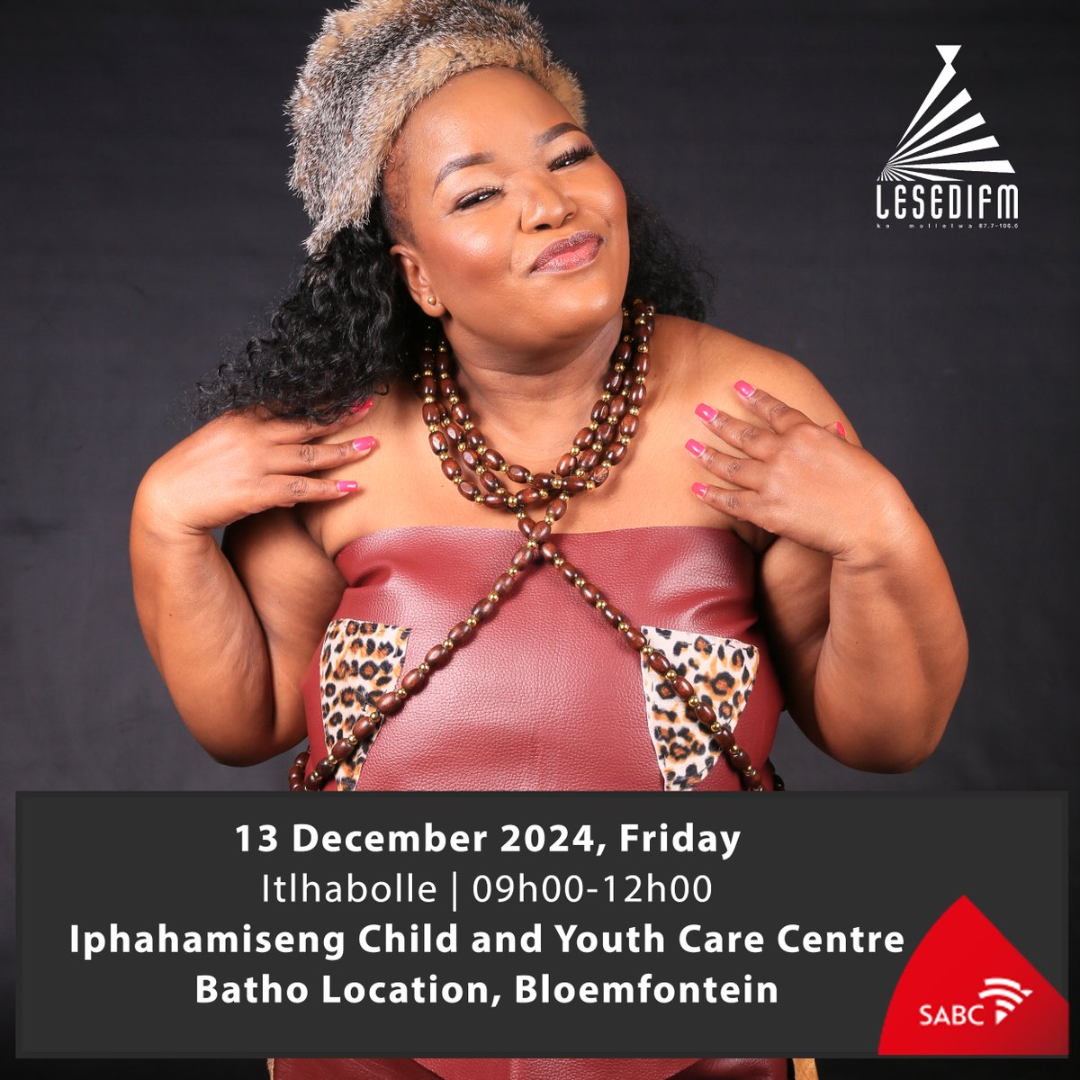LesediFM's tweet photo. Kajeno re hasa #Itlhjabolle ka kotloloho Iphahamiseng Child and Youth Centre, Batho Location, Bloemfontein re tsamaya le #GiftOfTheGivers #SABCCSI...MAMELA RADIO! https://t.co/qCQJ9LqwE2