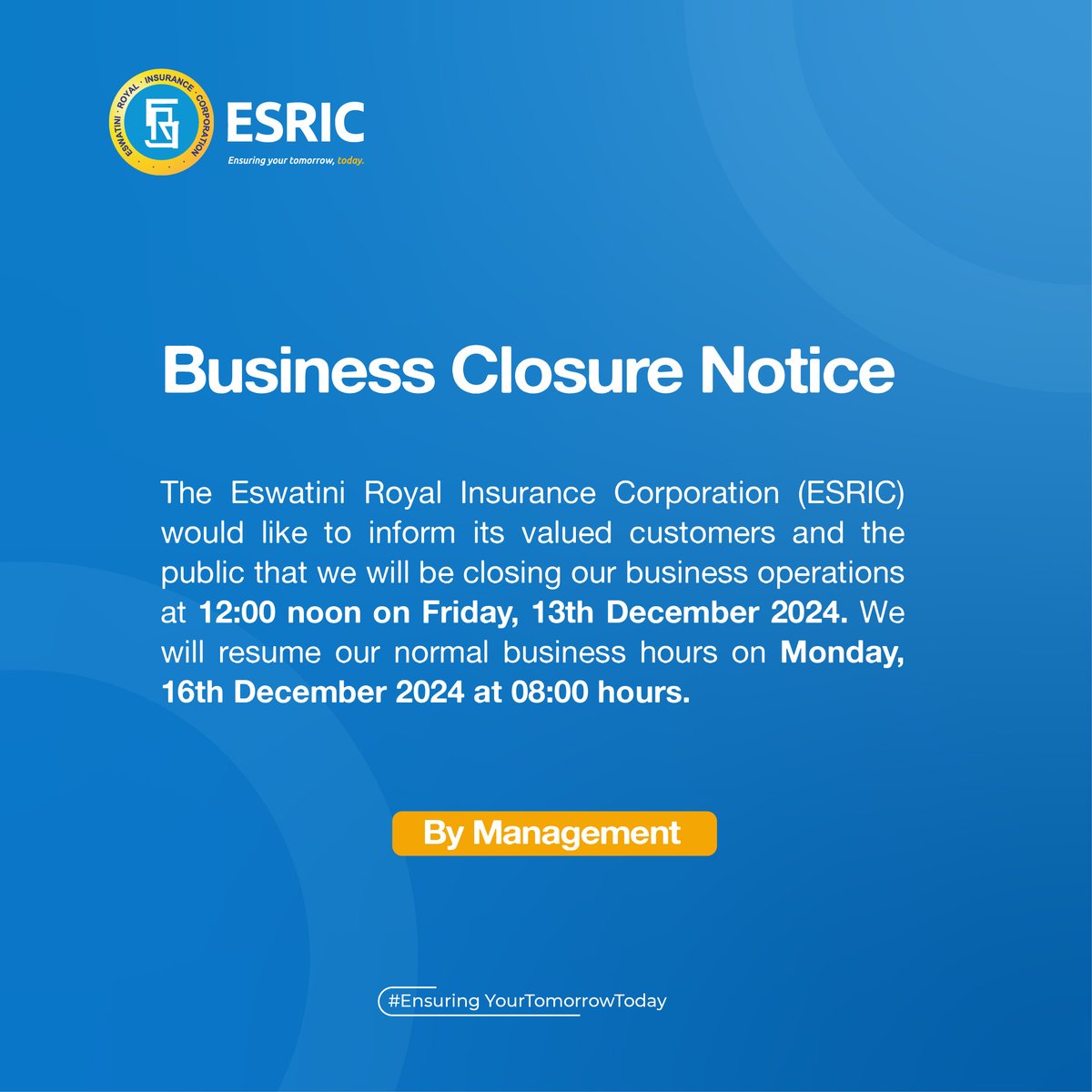 Our offices will close earlier than usual today. 👇