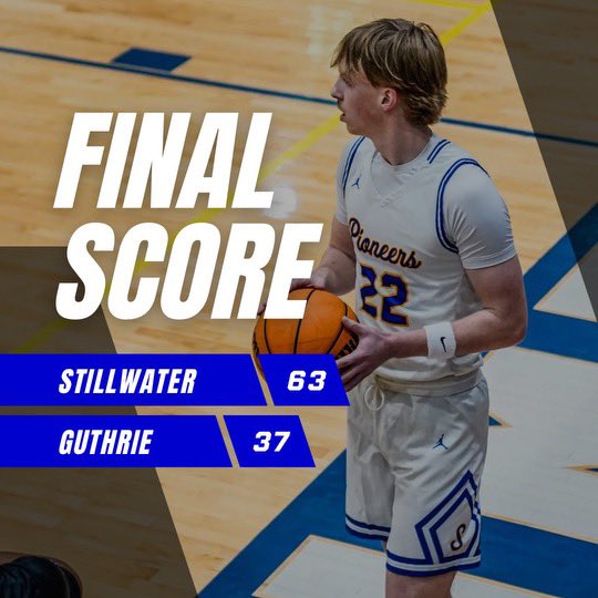 FINAL SCORE: 

Stillwater: 63
Guthrie: 37