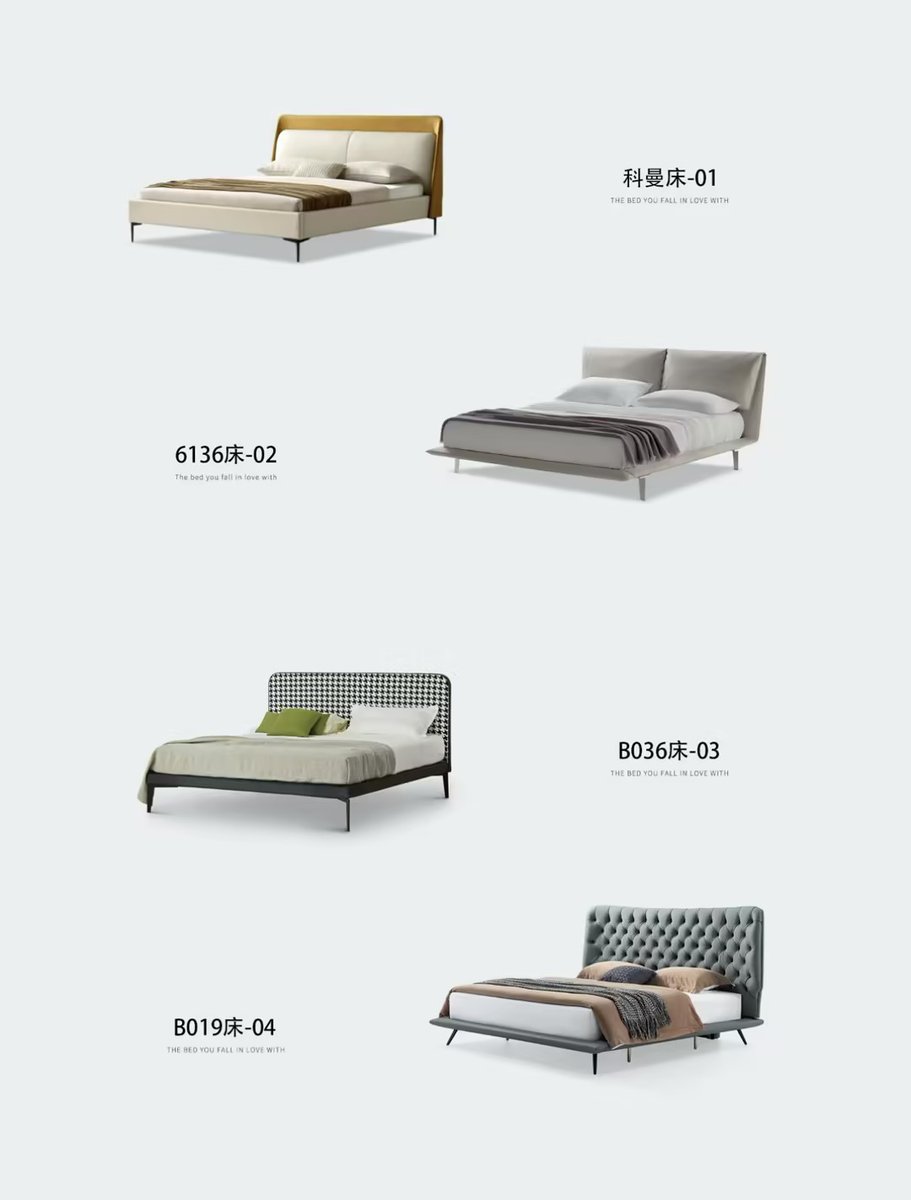 Sourcing_Market's tweet photo. Today, l am gona to show you 16 versatile high quality bed.
 Simple designs, but create a luxurious comfort, making you feel as if you’re sinking into a cloud.
Their understated elegance allows them to seamlessly blend into Nordic, modern minimalist, or French romantic styles. https://t.co/mxV7y30Dy0