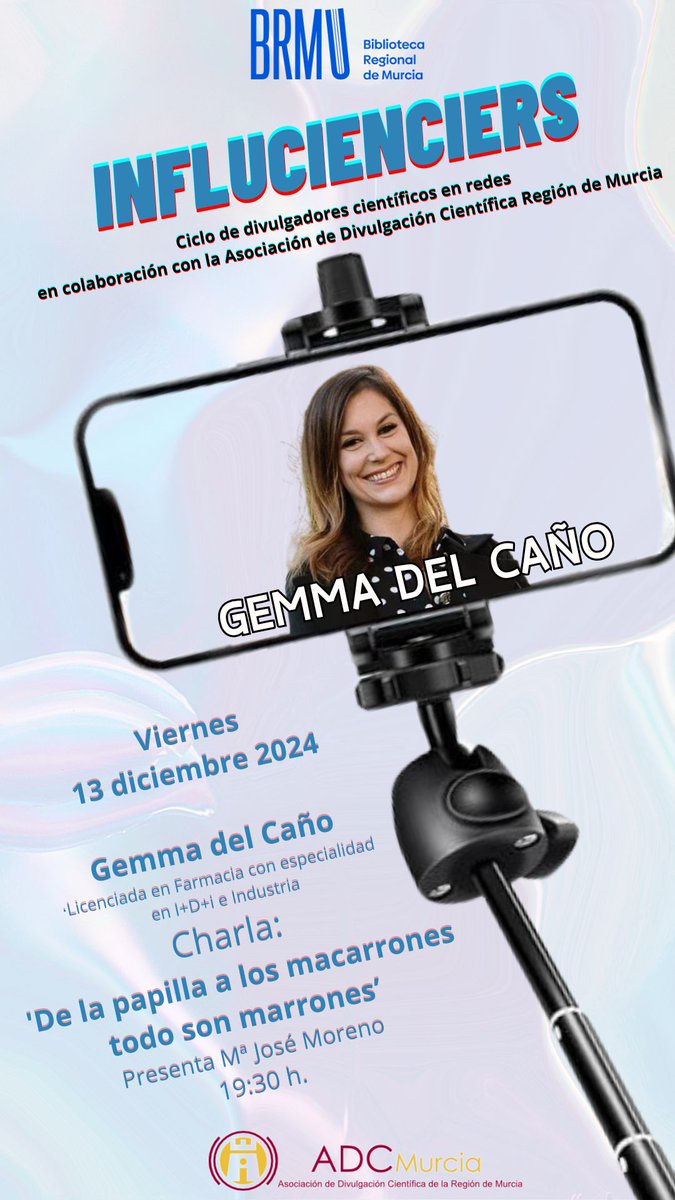ADCMurcia (@adcmurcia) on Twitter photo ¡Nos vemos esta tarde!
Última sesión 2024 de #Influciencers en la <a href="/brmu/">Biblioteca Regional de Murcia</a> con <a href="/farmagemma/">Gemma del Caño</a> 😎 ¡Nos vemos esta tarde!
Última sesión 2024 de #Influciencers en la <a href="/brmu/">Biblioteca Regional de Murcia</a> con <a href="/farmagemma/">Gemma del Caño</a> 😎
