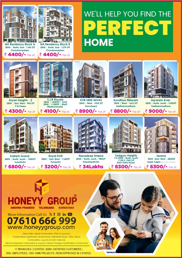 HoneyyGroup's tweet image. Discover the perfect blend of luxury and affordability with our new projects. They offer everything you need for a happy home. 

honeyygroup.com 
contact us at 7610666999 for more details.

#FlatforsaleinKowkur #HoneyyGroup #OwnProjects #Honeyyconstructions #Dreamhome