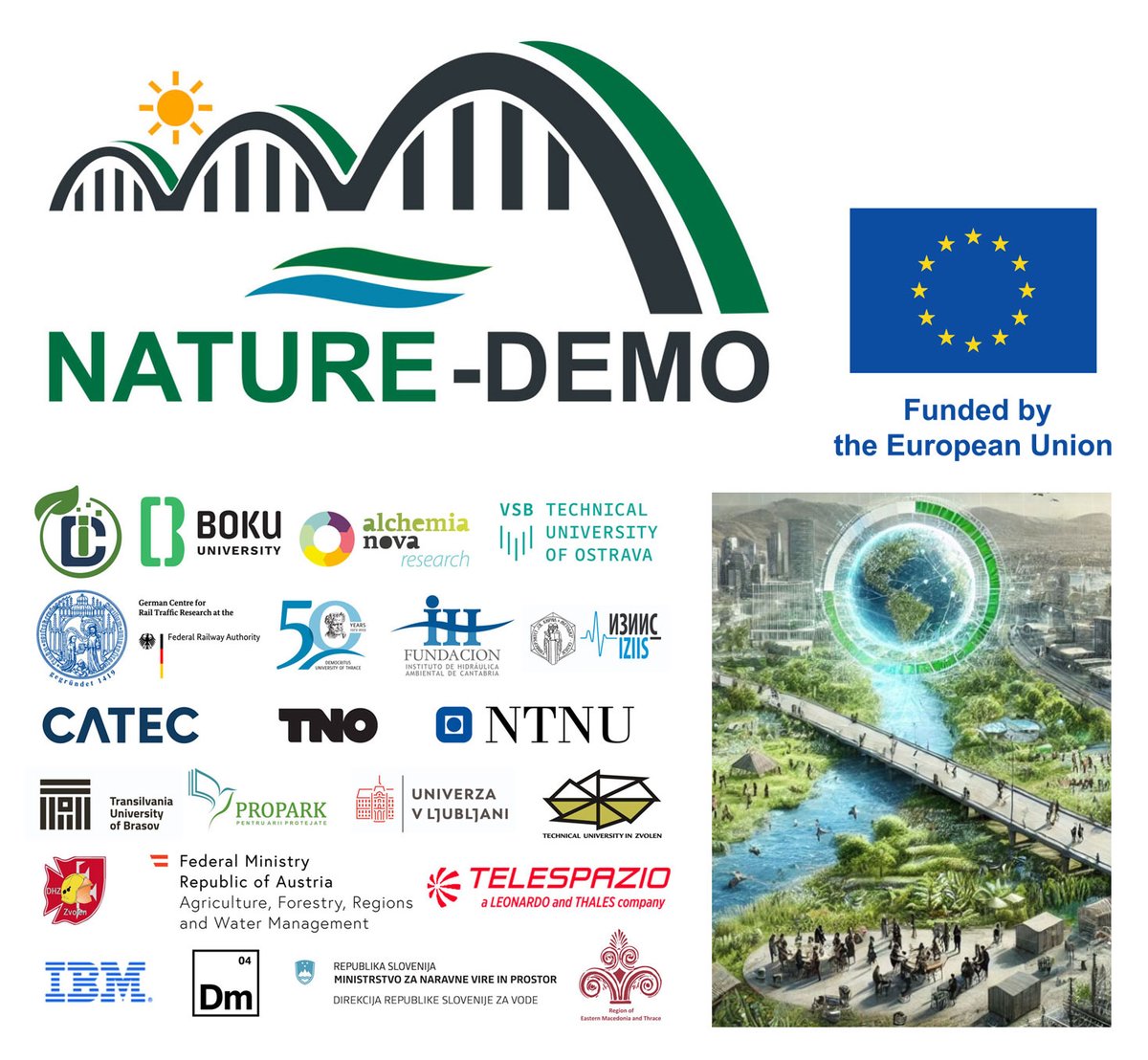 Telespazio UK (@telespaziouk) on Twitter photo Telespazio UK is pleased to announce its participation in a consortium of leading European research & industry partners for the Nature Based Solutions for Demonstrating Climate Resilient Critical Infrastructure (NATURE-DEMO) project, funded by <a href="/HorizonEU/">Horizon Europe šŖšŗ</a>. telespazio.co.uk/en/news-and-st⦠Telespazio UK is pleased to announce its participation in a consortium of leading European research & industry partners for the Nature Based Solutions for Demonstrating Climate Resilient Critical Infrastructure (NATURE-DEMO) project, funded by <a href="/HorizonEU/">Horizon Europe šŖšŗ</a>. telespazio.co.uk/en/news-and-stā¦