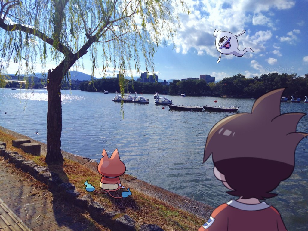 yokaiue's tweet photo. 博物館…じゃなくて美術館が横にあってボートも道も木もひょうたん池公園すぎて感動 https://t.co/uaHlgFEJwV
