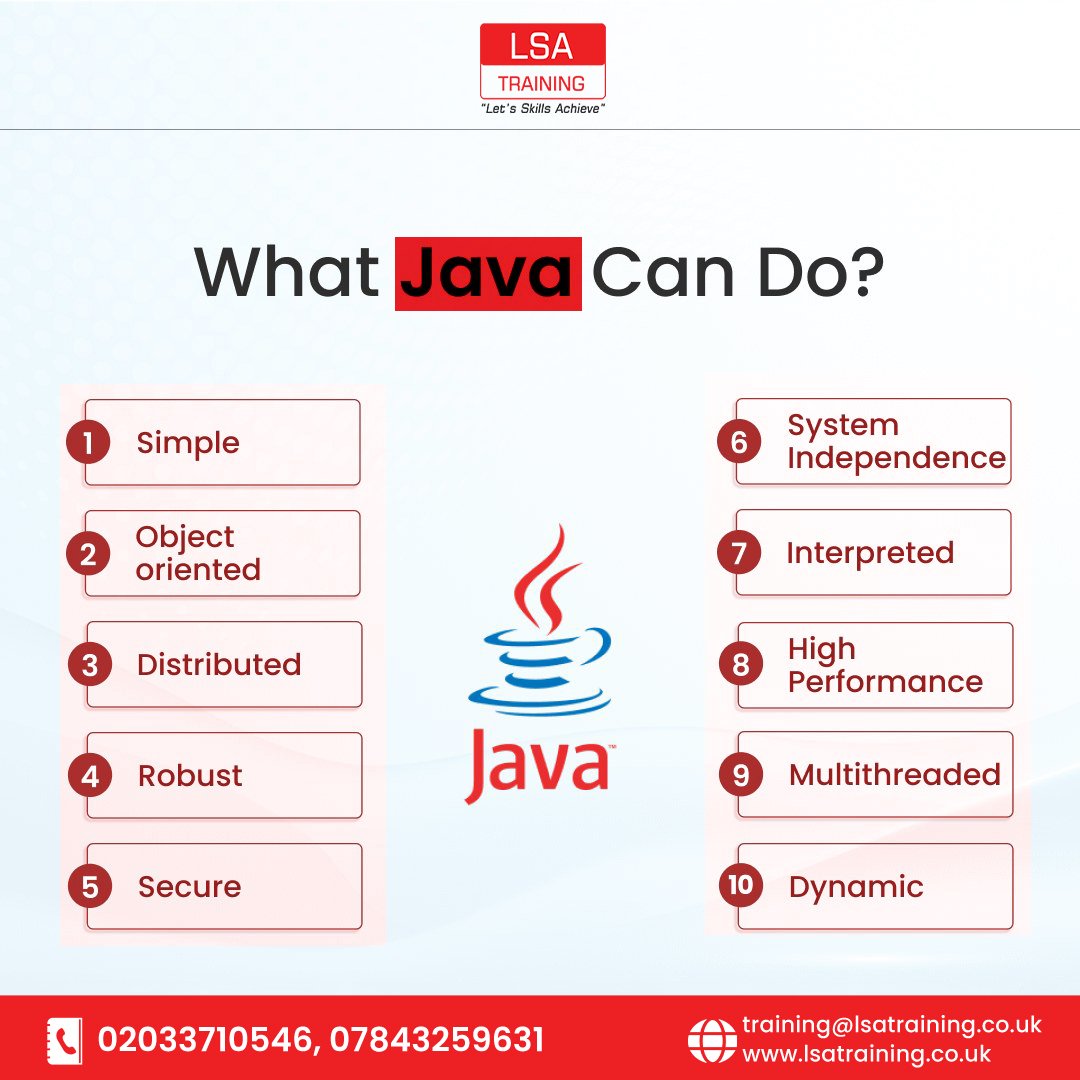 LSATRAINING's tweet image. lsatraining.co.uk/store/Java-Mic…
Java is a versatile, secure, and platform-independent language ideal for developing diverse applications. Learn it now with LSA Training!
#JavaOnlineCourse #JavaProgramCourse #BestJavaCourse #LearnJava #JavaDevelopment #ProgrammingCourses