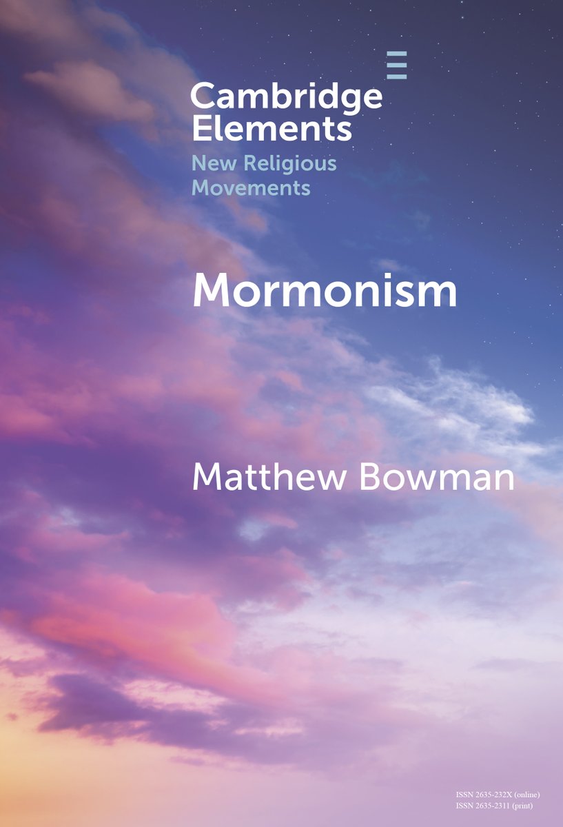 CambUP_MGMT's tweet photo. New Cambridge Element Mormonism by @Mbbowman is now free to read for 4 weeks! 
https://t.co/XRf0Q4xHNP
#cambridgeelements #management https://t.co/9q0vDY5awP