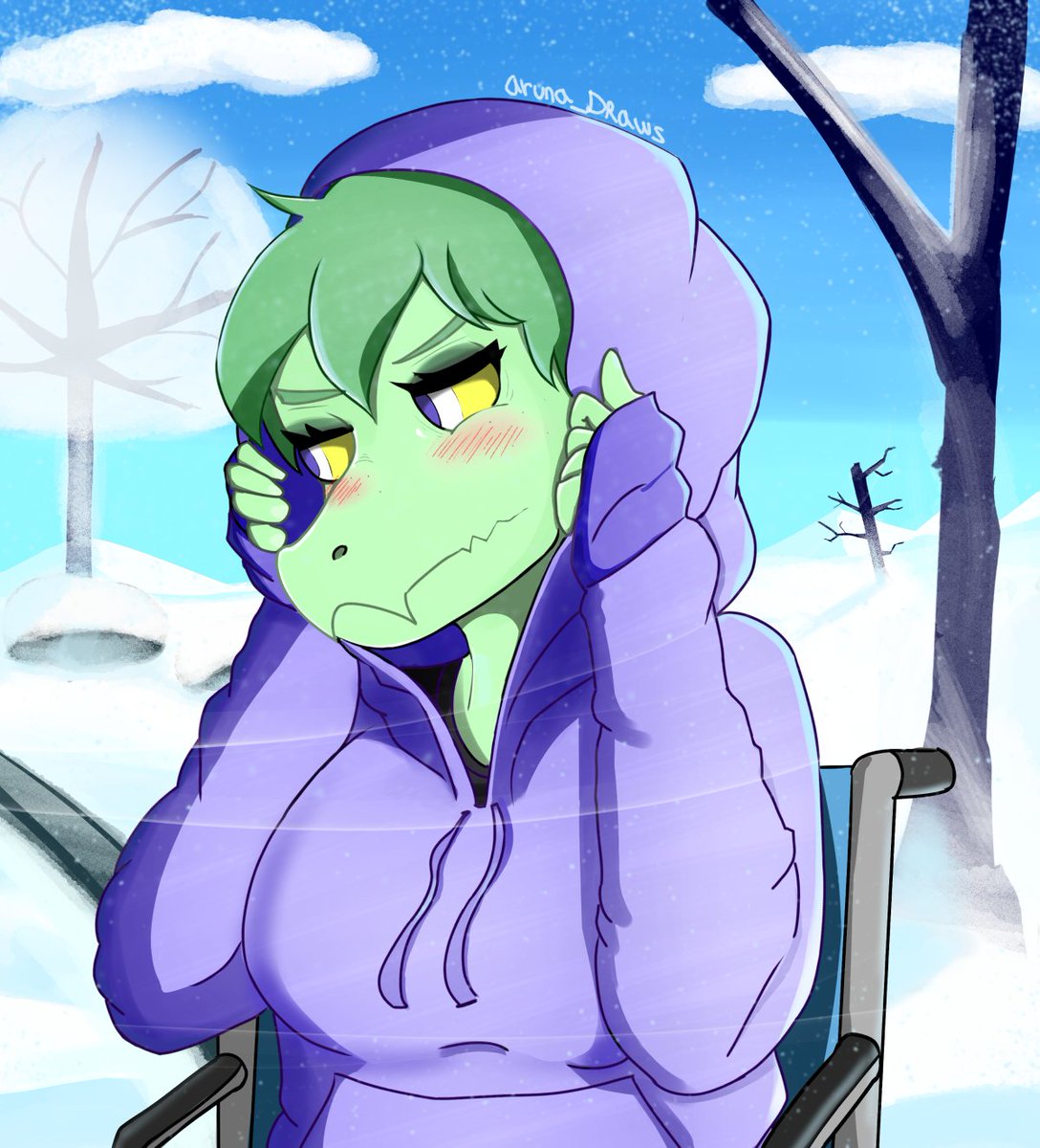 Aruna_Draws's tweet photo. #IWaniHugThatGator #IWaniHugthatGatorArt art I drew of that gator gal! https://t.co/gGyCorBONE