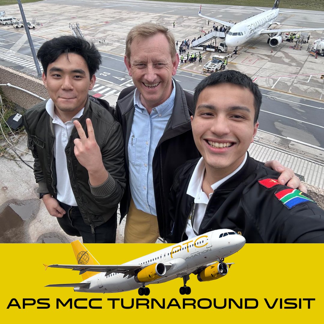 A field trip taken during an APS MCC course, is to witness the practice of a Turnaround at the Chief Dawid Stuurman International airport.

Visit ow.ly/O2Jy50UiMFF for more information.

 #A320Pilot #APS #MCC #PilotJourney #FlightSchool #Turnaround