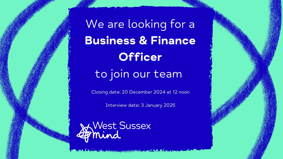 Are you an experienced and organised individual with finance experience looking for an exciting and rewarding new opportunity? For more information, follow this link: westsussexmind.org/jobs/business-…
#mentalhealthjobs #wearehiring #westsussex #finance