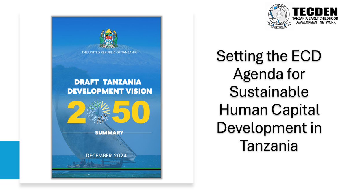 #TDV2050 ..."The Tanzania Development Vision 2050 priorities investment in early childhood and lifelong learning, which are critical preparing citizens for the demand of the global dynamics..." #ECDAgenda #InvestInchildren  Read more the draft planning.go.tz/uploads/docume…
