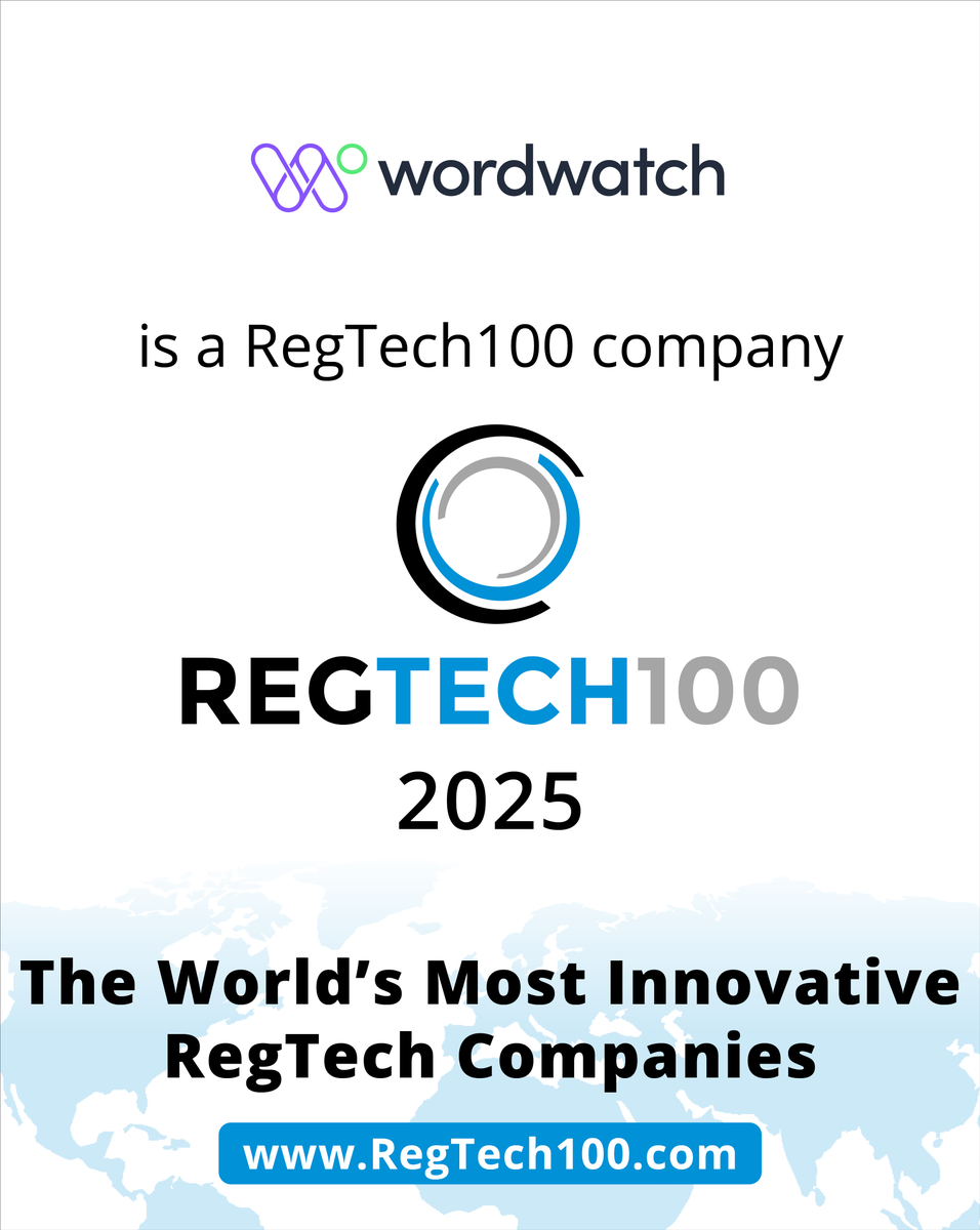 Fintech_Global's tweet photo. Kudos #WordWatch, you have made the #RegTech100 club!
Check out the full list here: https://t.co/IEJ8pLRQIu
#RegTech #FinTech https://t.co/Z3HRbAWKAY