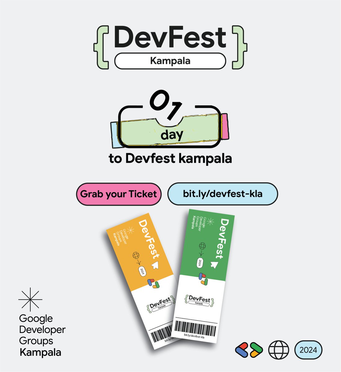 🔥 1 DAY TO GO! 🔥

The wait is over—DevFest Kampala is tomorrow! 🙌
Techies, innovators, and dreamers unite for a day of learning, sharing, and growth.🌍

If you haven’t registered, it’s your FINAL CALL: bit.ly/devfest-kla

Tomorrow, we make history! 🚀

#DevfestKampala2024