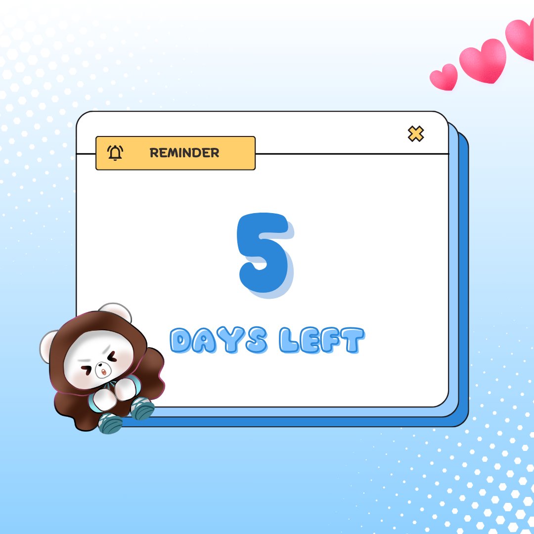 FishsomLnwza's tweet photo. °‧🫧⋆.ೃ࿔*:・🐻❄️🩵⋆.ೃ࿔*:・ 🫧
เคานท์ดาวน์อีก 5 วันเท่านั้น!
มานับถอยหลังไปพร้อม ๆ กันนะ
#ToruKuzaProject
#ToruKuma
#กองกำลังปลาส้ม https://t.co/76IJHQOAYR