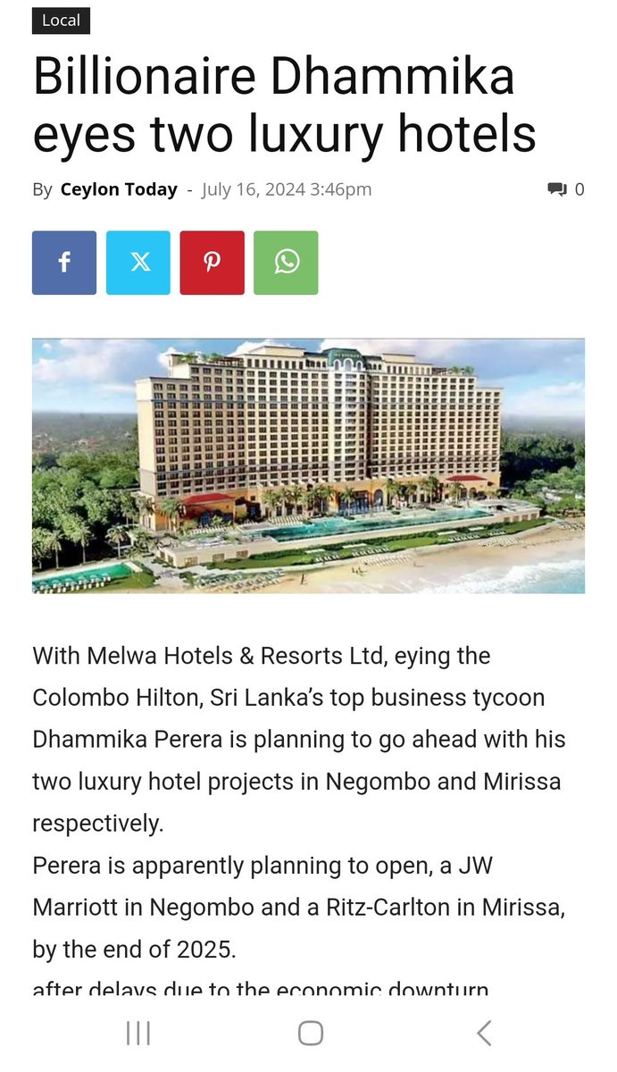 SLCSEGURU158813's tweet image. VONE showed signs of breakout. In addition to being the largest holder of SAMP, VONE is the parent of one of the largest finance companies LFIN &amp;amp; tile sector giant RCL.VONE will mark grand entry into leisure sector with opening of massive hotel under the brand name of JW Marriott