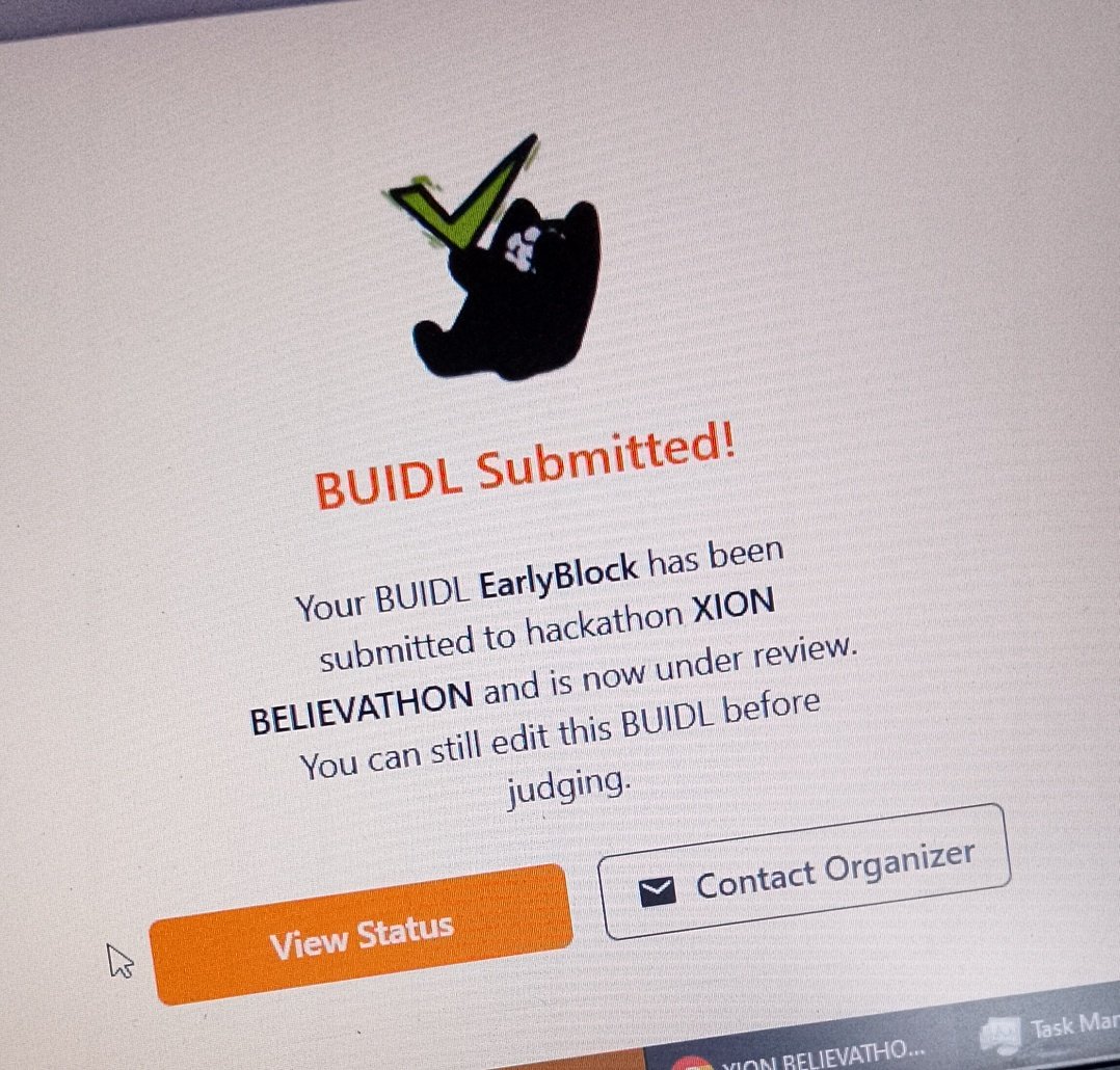 Early Block | Radar Hackathon tweet media
