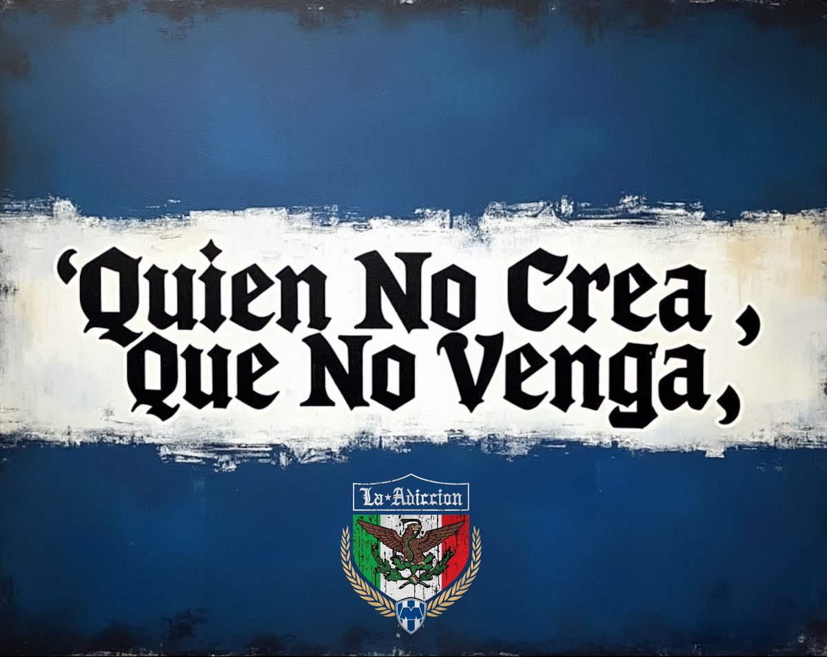 LAADICCIONCFM's tweet photo. El Domingo cueste lo que cueste.

Nos jugamos la vida el Domingo, ya no importa nada, hay que creer en todos, el primer gol lo mete el estadio, de lo otro se encarga el equipo de Demichelis.

El que no crea, que no venga...

¡MONTERREY LADRÓN DE MI CEREBRO! https://t.co/hgb7r9rtt2