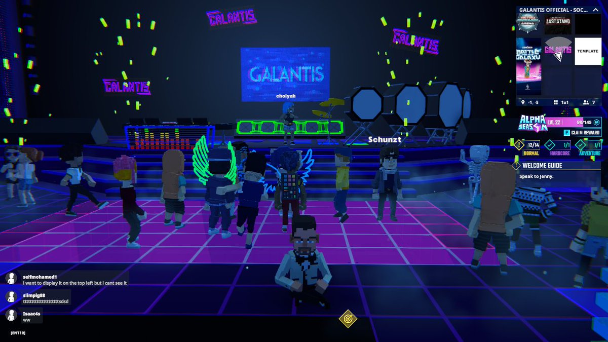 kasino122's tweet photo. Rocking out at the @wearegalantis Stage in @TheSandboxGame. The virtual crowd is going wild! 🎉🔊 https://t.co/ZBFBWZSxgt #TheSandbox #AlphaSeason4 #AS4SocialChallenge https://t.co/qXfscmQkoE