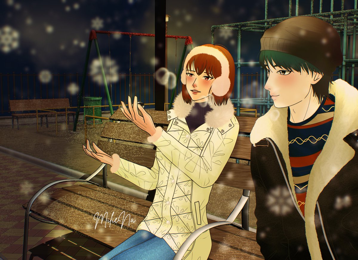 Winter Illustration of Louis and Boram :)  from Link ! ❄️

tapas.io/series/Link-
webtoons.com/en/canvas/link…

#webtoon #tapascomic