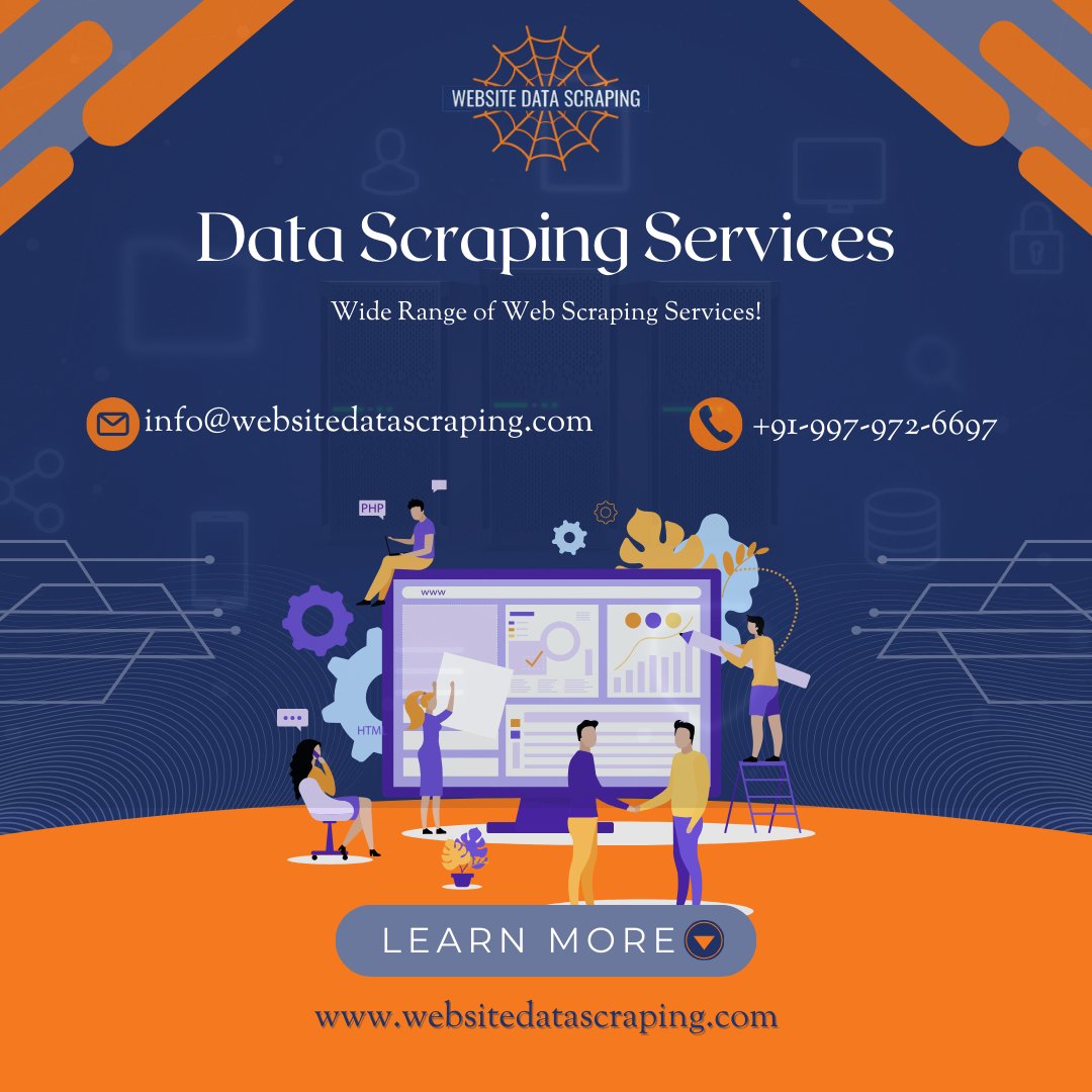 webscraping01's tweet image. Looking for reliable data extraction services? 🤔 WebsiteDataScraping.com is your trusted partner! 💻 Unlock insights, tackle data challenges, and fuel your growth today. 🚀 Email us at info@websitedatascraping.com. #WebScraping #DataExtraction #GrowthInsights #DataDrivenSuccess