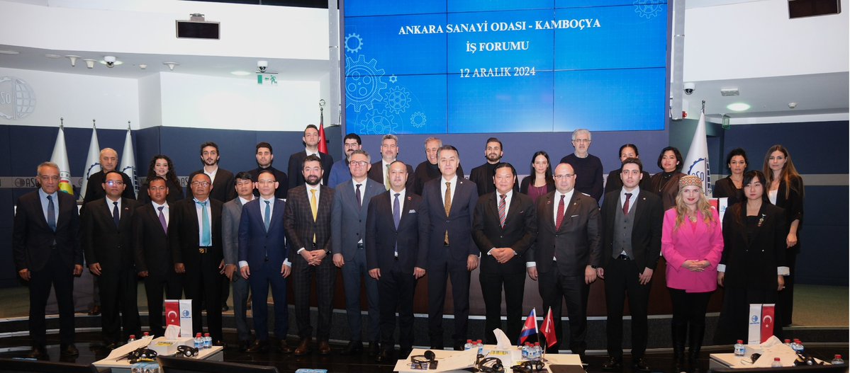 Ankara Sanayi Odası'nda düzenlenen Kamboçya İş Forumu'nda, Ajansımız tarafından Ankara Yatırım Ortamı sunumu yapıldı. Kamboçya’dan gelen iş insanları ile ikili iş görüşmeleri gerçekleştirildi.

<a href="/TCSanayi/">Sanayi ve Teknoloji Bakanlığı</a>
<a href="/KalkinmaAjansGM/">Kalkınma Ajansları Genel Müdürlüğü</a> <a href="/ASOKurumsal/">Ankara Sanayi Odası</a>