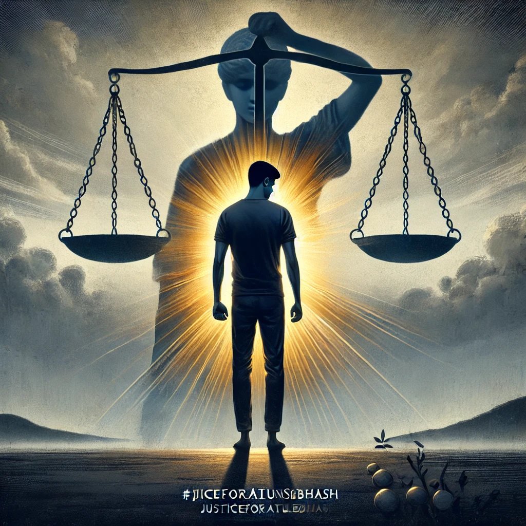 iamveerendar's tweet image. A tragic loss, a broken system. Atul Subhash's story highlights the urgent need for balanced and fair laws that protect everyone. No one should feel so helpless. Let's demand accountability and justice. #JusticeForAtulSubhash #ReformFamilyLaws #StopMisuse
#JusticeForAtul