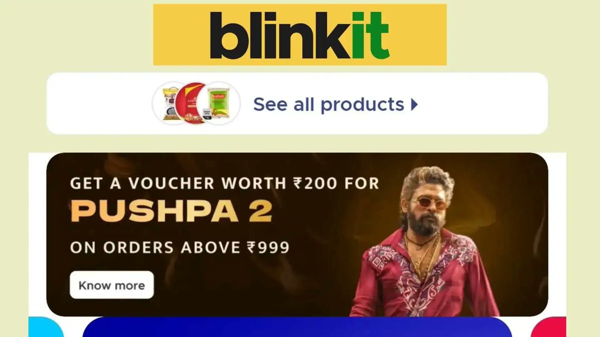 EtaSolution's tweet photo. Can a movie make a difference in marketing? Brands like @letsblinkit and #FreeFire rode the wave of its success to expand their reach. A win-win for all.
#Pushpa2TheRule 
#DigitalMarketing 
#Marketing 
#marketingagency 
#Pushpa2 
#Pushpa3 https://t.co/SCbIUa5YsL
