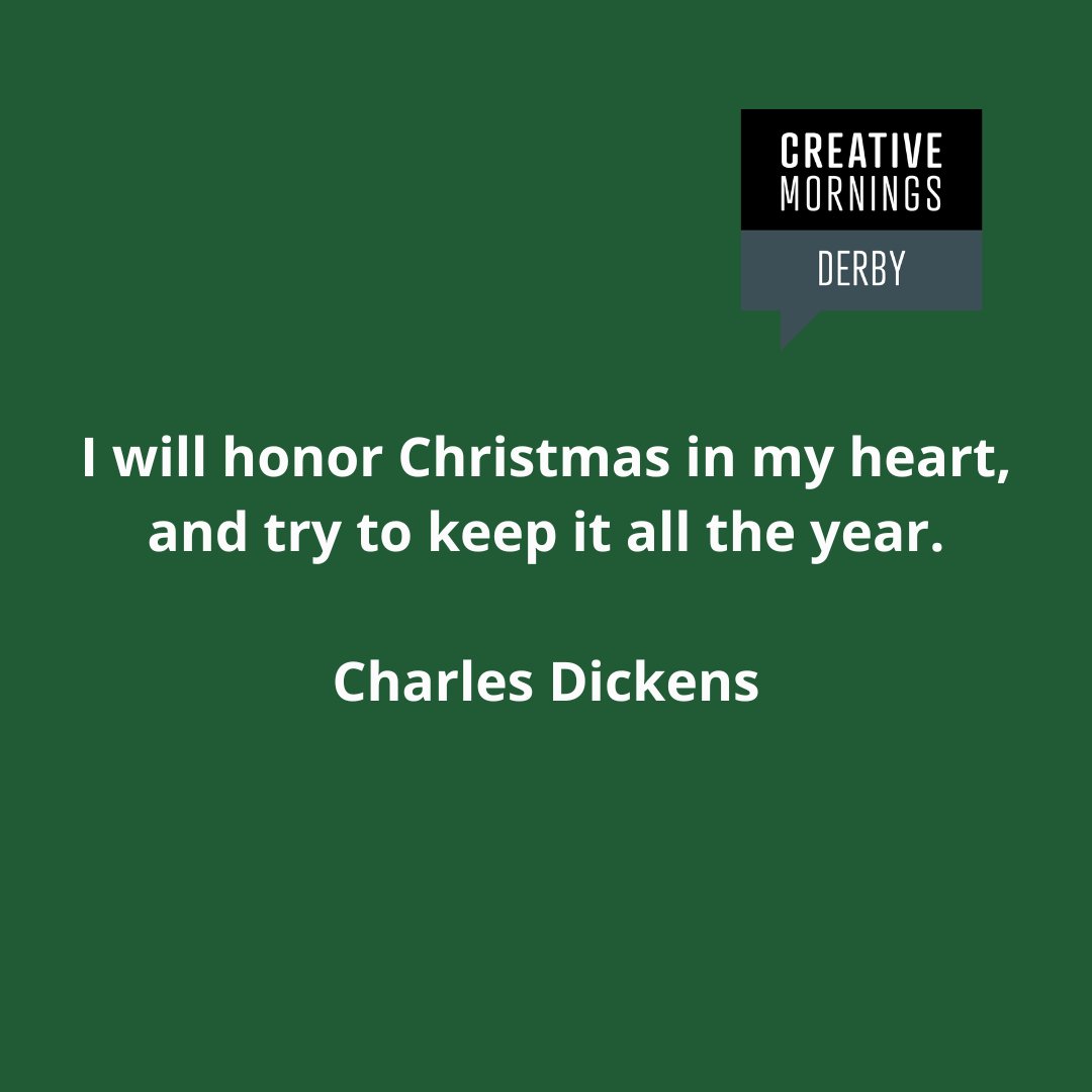 Switch up your Friday morning and pop down to Derby Museum and Art Gallery to help is see out the CreativeMornings/Derby year.

We'll be in full festive mode with the wonderful @thom_baker_brand from 09.30am